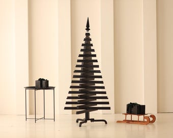 Black faux Christmas tree, large indoor Christmas tree, alternative pallet Christmas tree, New Year tree, eternal Christmas tree, Xmas gift