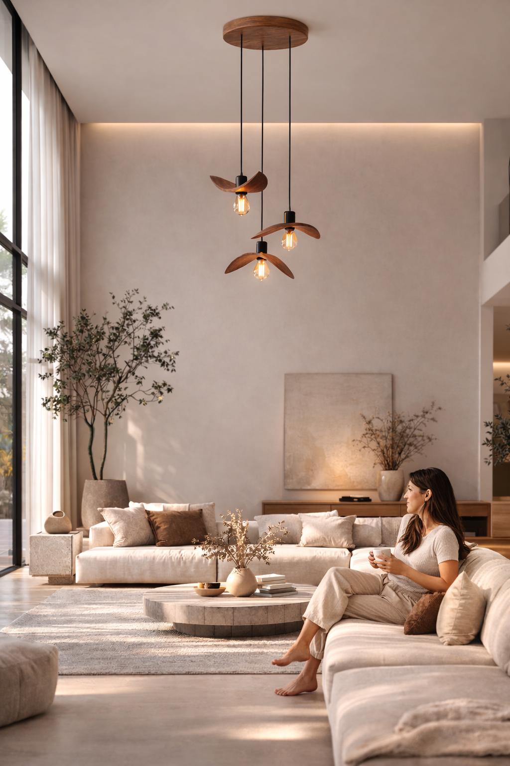 Japandi Pendant Light Modern - Etsy