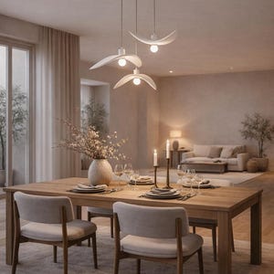 Natural Wood Pendant Light, Minimalist Chandelier, Brown Bird Wing Lamp, Scandinavian Loft Ceiling Lighting, Modern Cozy Home Decor 2026 image 16