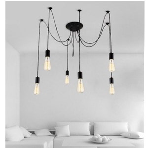 Loft style black pendant chandelier Modern spider chandelier Octopus chandelier 3-18 lights pendant light Industrial pendants lamp Loft lamp