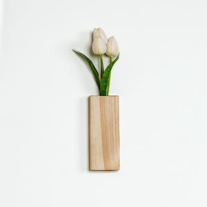 Handgemachte Vase aus Kiefernholz, ästhetische Trockenblumenvase, Zimmerpflanzenvase, Wandbehang aus Holz, rustikales Dekor, Wandbehang, Vasen für Blumen