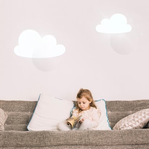 Wall cloud shape lamp, nursery wall lamp, cloud light decor, simple led lamp, hanging cloud decor, warm light wall decor, new home gift