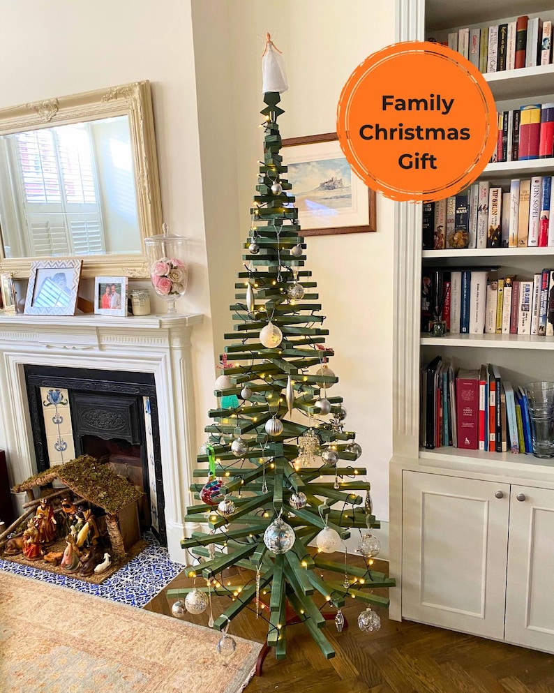 Customized Tree Custom Family Christmas Tree Gift, Large Wooden Xmas Tree, Eco Holiday ...
