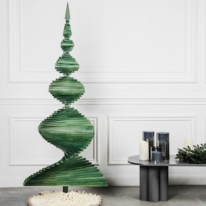 Light green wood Christmas tree, main Christmas symbol, large holiday tree, indoor room tree, New Year tree, alternative Christmas tree