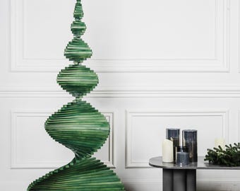 Green holiday tree, spiral pallet Xmas tree, Xmas wooden decor, large Christmas tree, handmade Xmas tree, eco friendly tree, indoor decor