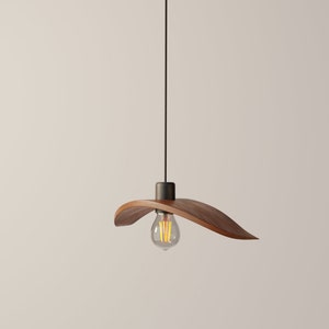 Scandinavian pendant lamp 2-6 wooden Wings on plank mount, Handmade hanging light, Decor kitchen chandelier, Designer trend lighting 2024 image 6