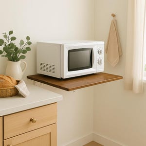 Mesa de parede minimalista, mesa de parede dobrável compacta, mesa de madeira que economiza espaço, mesa de parede fina para estudantes, mesa de escritório pequena, mesa suspensa prática