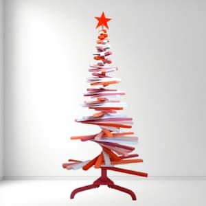 Designer unique xmas tree 2024-2025 Rainbow succulent christmas tree Handmade wooden christmas tree Stained colorful Christmas tree decor