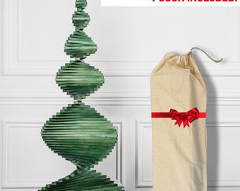 Light green faux Christmas tree, New Year symbol, spiral Xmas tree, large pallet holiday tree, family Xmas tree, handmade Christmas decor