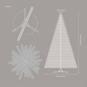 Natürlicher Weihnachtsbaum aus Holz 2023-2024 Nachhaltig 