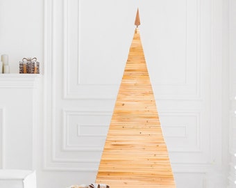 Natur-Weihnachtsbaum aus Holz 2024-2025 Nachhaltig handgefertigter Weihnachtsbaum Recycelter Palettenholz-Weihnachtsbaum Unlackierter Öko-Weihnachtsbaum