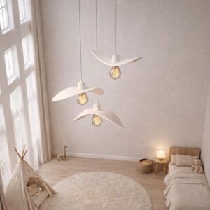 Natural Wood Pendant Light, Minimalist Chandelier, Brown Bird Wing Lamp, Scandinavian Loft Ceiling Lighting, Modern Cozy Home Decor 2026 image 15