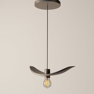 Black ceiling wing pendant, minimalist lighting, single lamp pendant, authentic hanging fixtures, summer house decor, wooden ceiling lamp