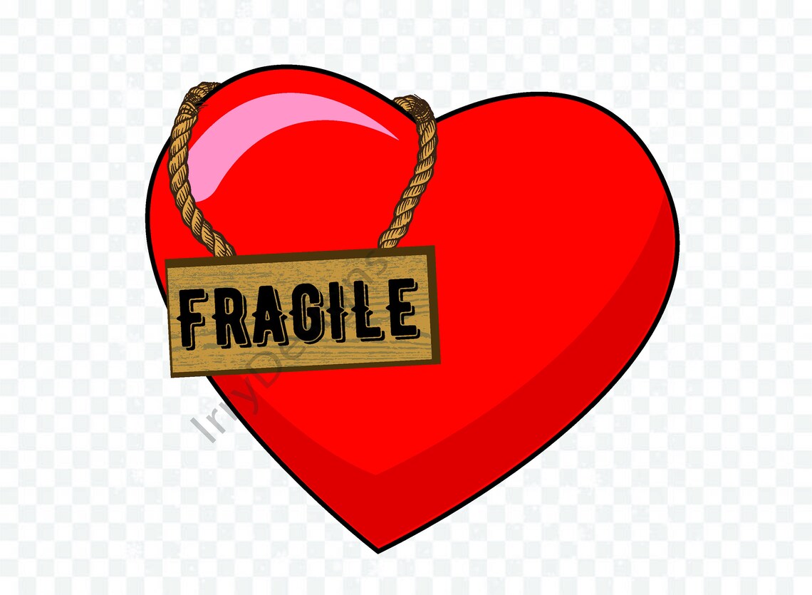 Svg coeur fragile cœur brisé svg svg Saint-Valentin | Etsy