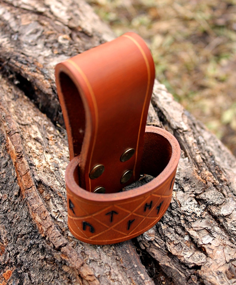 Handmade Axe Holder Runic / Axe Belt Loop / Viking Axe Holster Etsy