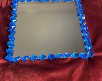Bling blue #2 mirror tray
