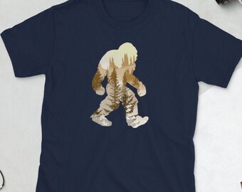 Camiseta Bigfoot, camisa Sasquatch, mono del noroeste, yeit, criptozoología, creer, paranormal, aventura, camiseta del noroeste, camisa de senderismo - marrón