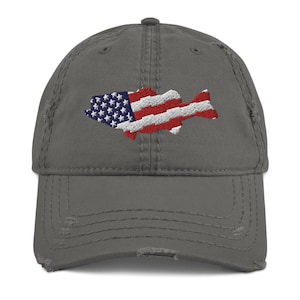 Bass Fishing Hat - American Bass - Fishing Gift, Bass Fishing Present, Fishing Hat, Fisherman Gift, Fishing Gift for Men