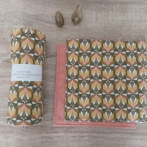 6 folhas de papel toalha lavável com padrões vintage sem botões de pressão, disponíveis imediatamente
