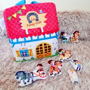 Mi club de ponis en telas, hecho a mano, idea de regalo, navidad
