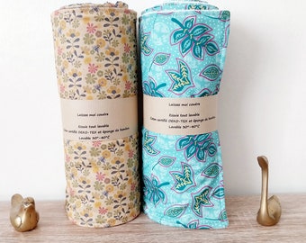all washable wipes roll of 8 sheets with or without pressure 2 patterns to choose from, zero waste, gift idea, available immediately