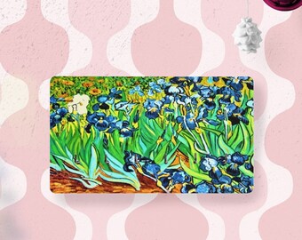 Irises Wall Mounted Decor Key Holder, Vincent van Gogh Floral Key Hanger