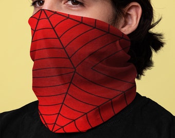 Spider Web Neck Gaiter, Spiderweb Face Mask, Insect Bug Face Covering