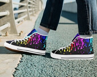 rainbow striped converse