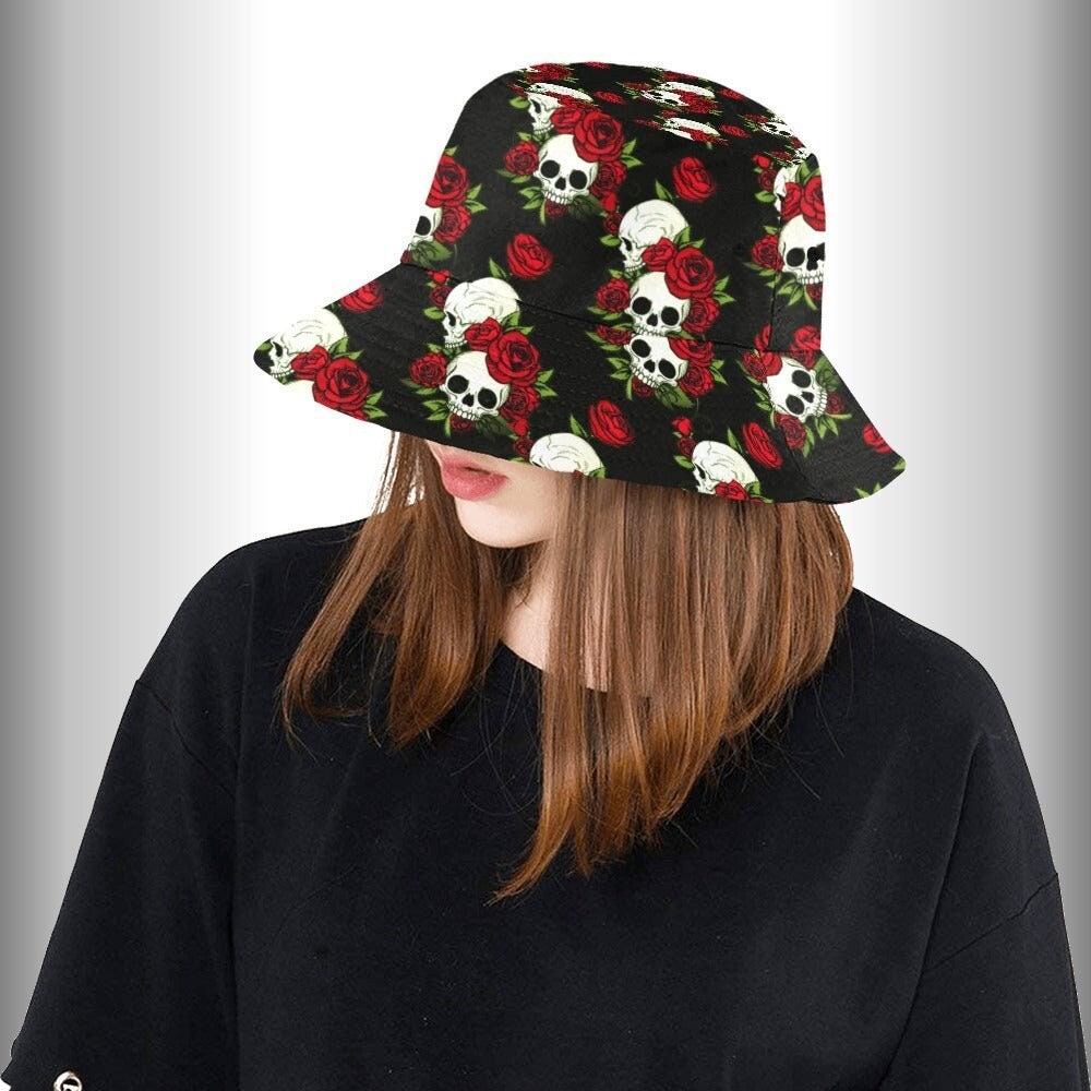 Skulls and Roses Unisex Bucket Hat Cool 