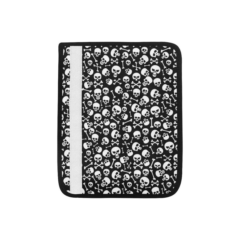 Skulls & Bones Seat Belt Cover Skull and Crossbones Car Etsy