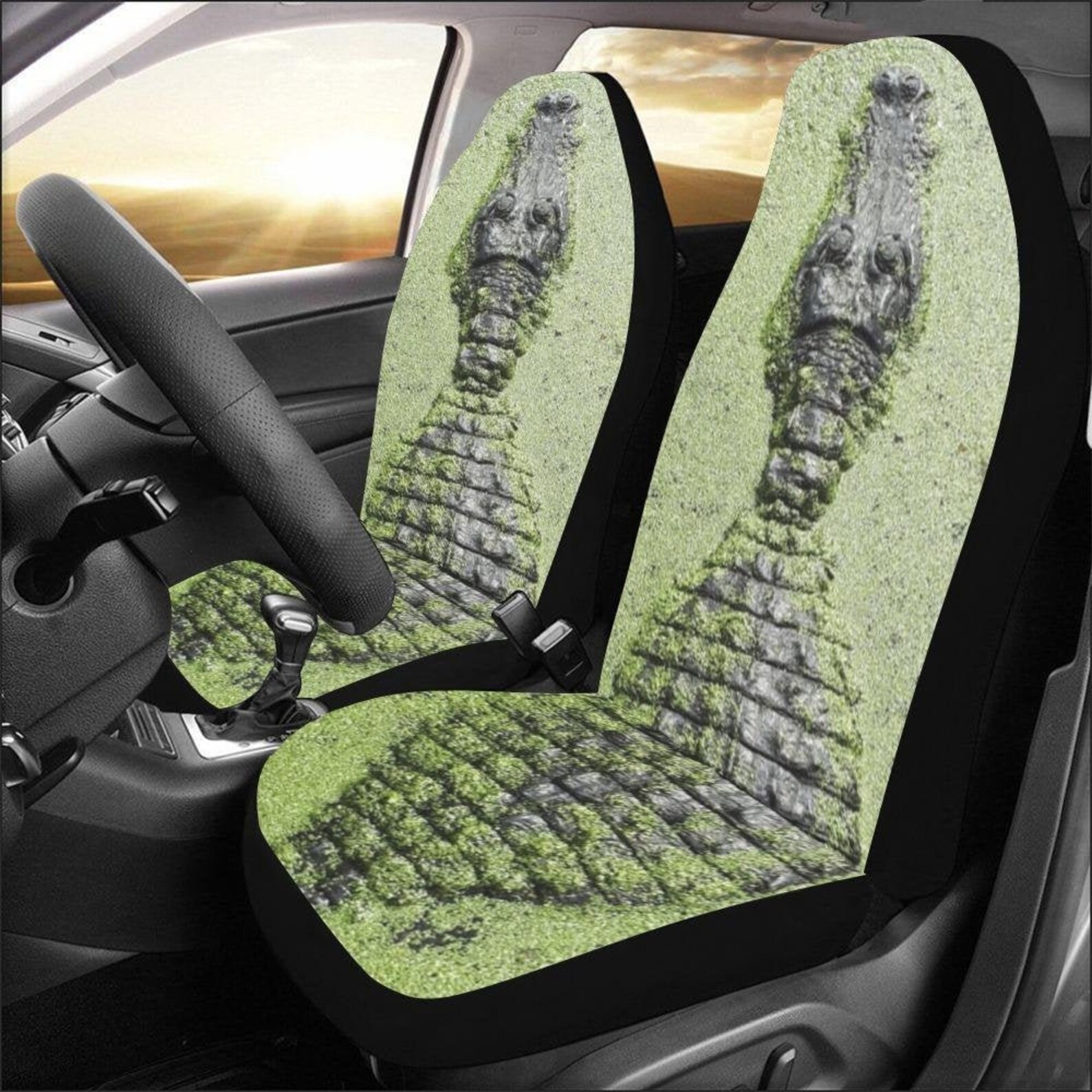 Gator in the Swamp Bucket Seat Covers Set of 2 Alligator Etsy Nederland