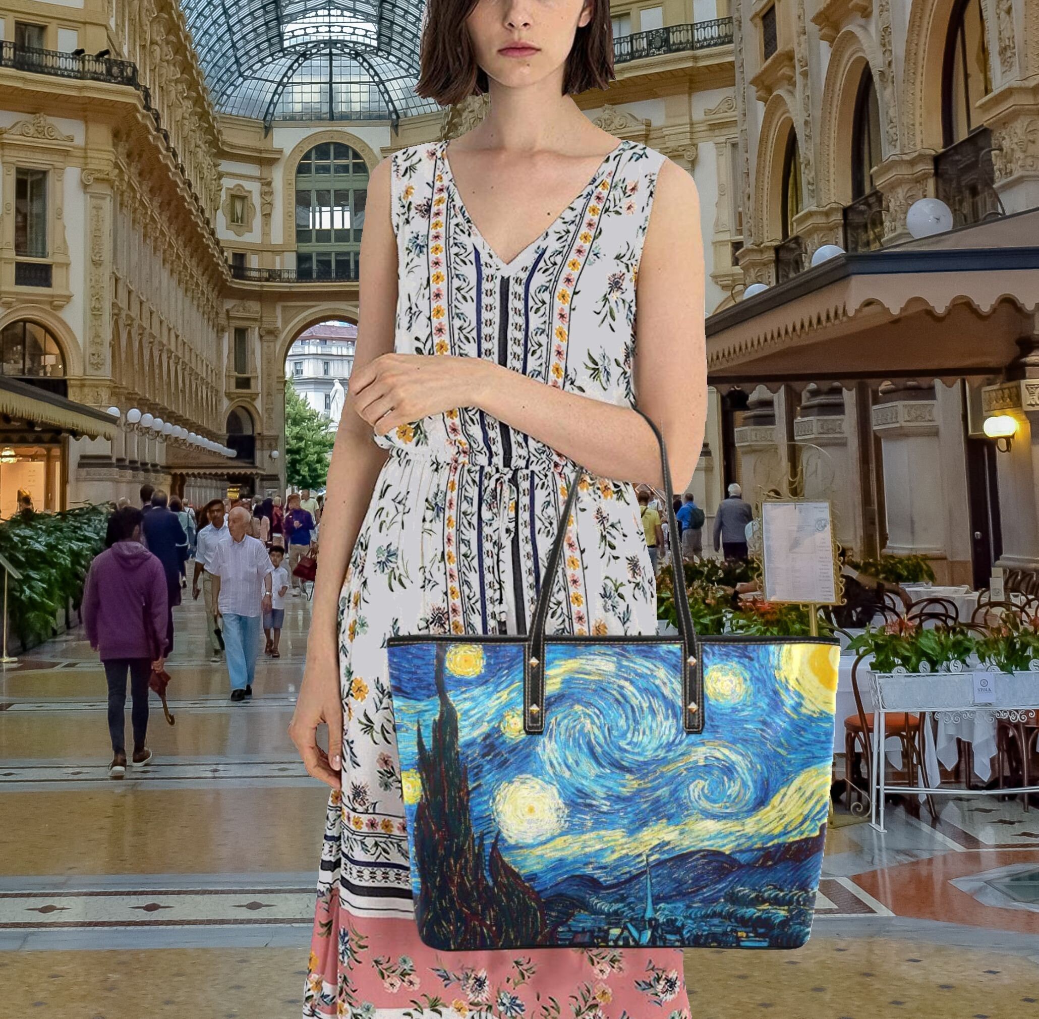 Louis Vuitton Speedy 30 Van Gogh Starry Night Custom Painted bag Rare