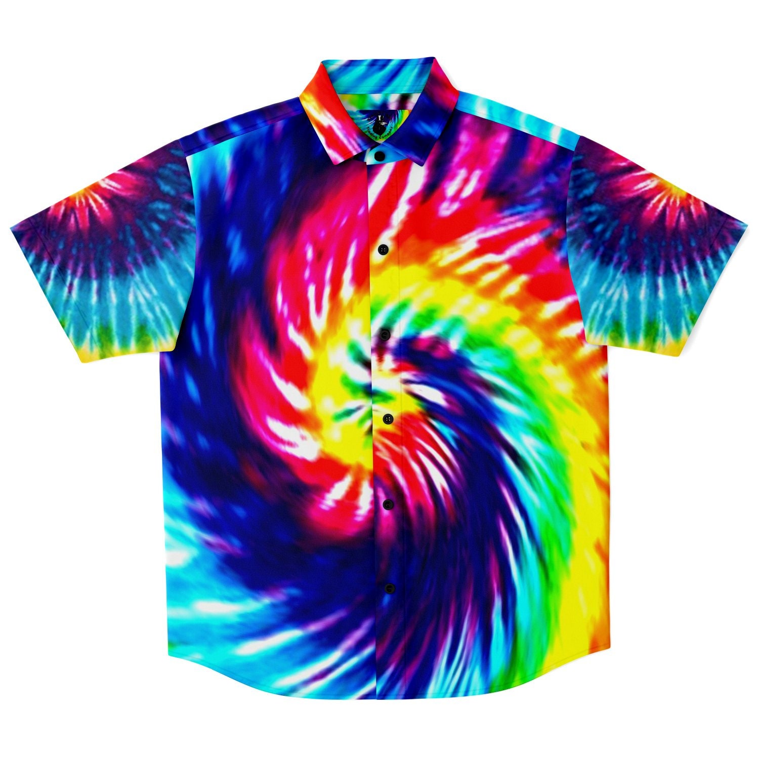 Men's Tie Dye Button Down Shirt Rainbow Button Up Dressy Etsy.de