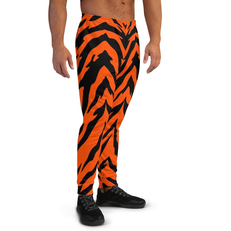Pantalones deportivos ajustados con rayas de tigre de Bengala para hombre, pantalones deportivos Tiger imagen 6