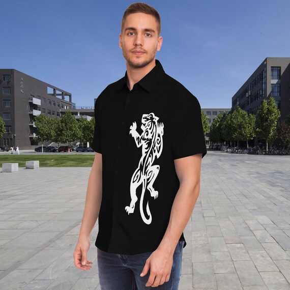 Tiger Button Down Shirt Button 