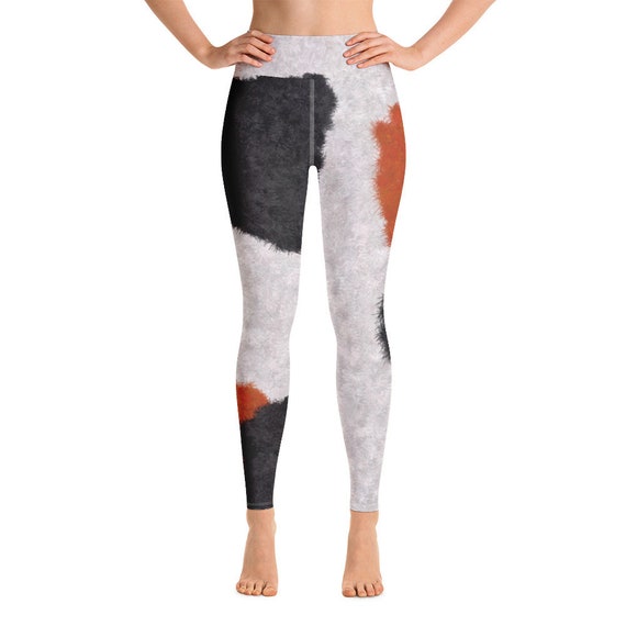 Calico gato piel imprimir leggings de yoga pantalones de | Etsy España