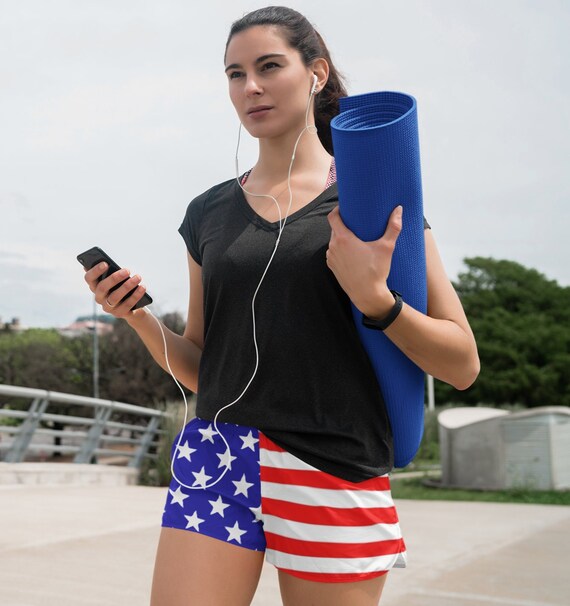 Athletic Short Shorts Patriotic - Etsy