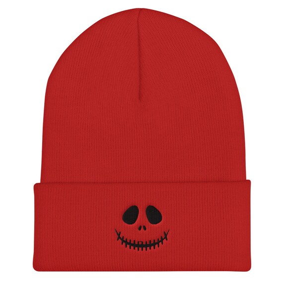 Smiling Jack Cuffed Beanie Skull Face 