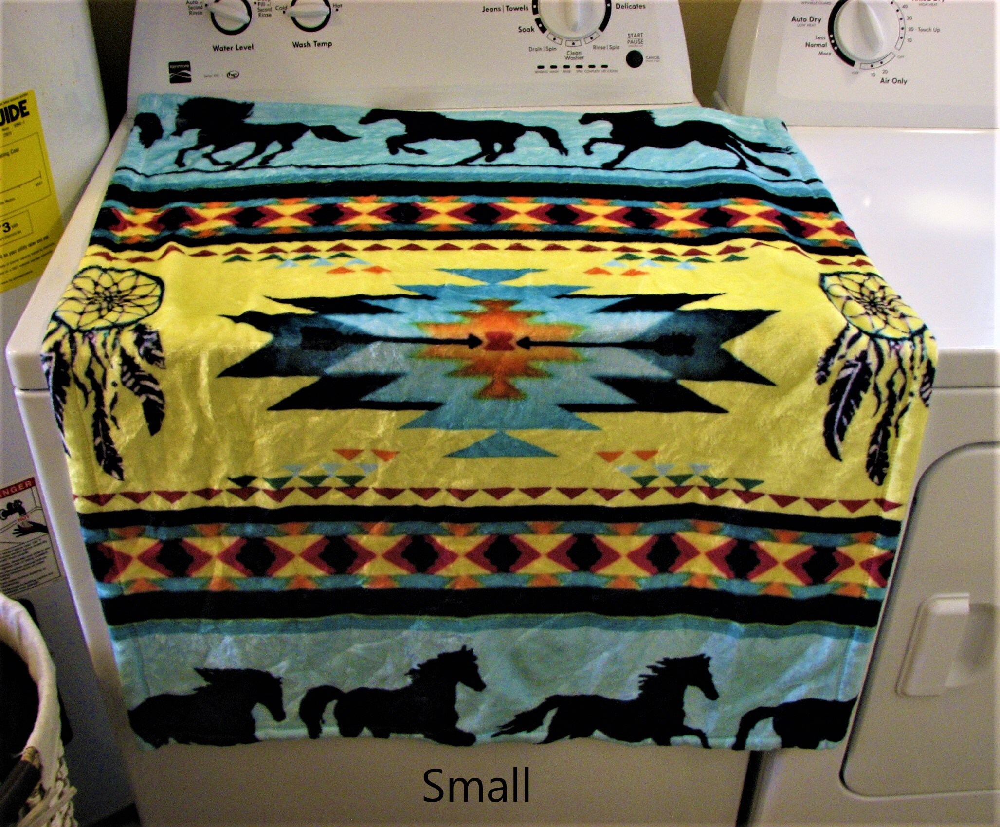 Running Horses Fleece Blanket Southwestern Style Blanket Etsy
