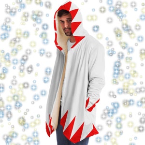 White Mage Cloak, Magic User Hooded Cloak, Fantasy Cosplay Cloak