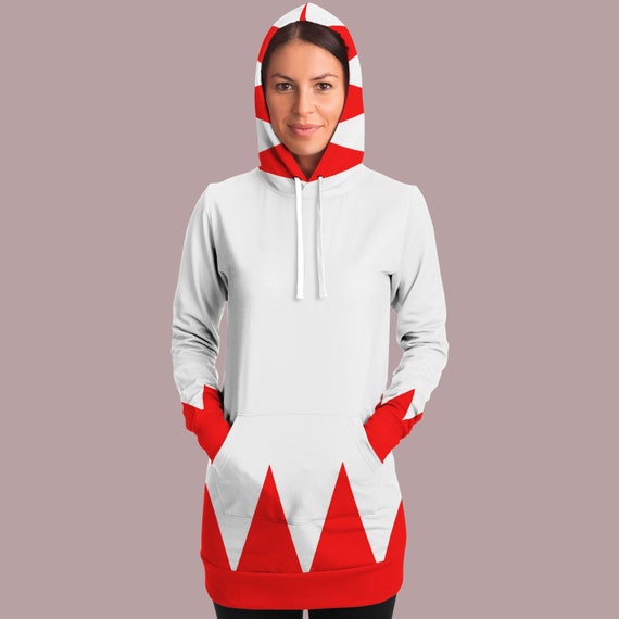 White longline hoodie hot sale