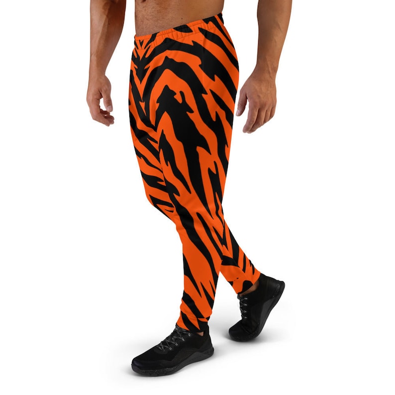 Pantalones deportivos ajustados con rayas de tigre de Bengala para hombre, pantalones deportivos Tiger imagen 4
