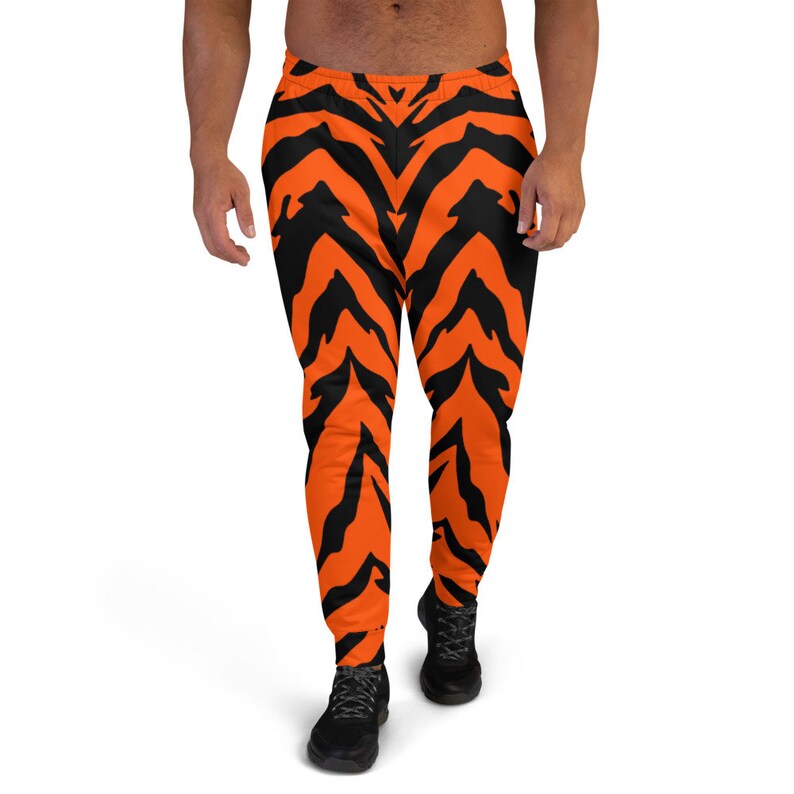 Pantalones deportivos ajustados con rayas de tigre de Bengala para hombre, pantalones deportivos Tiger imagen 3