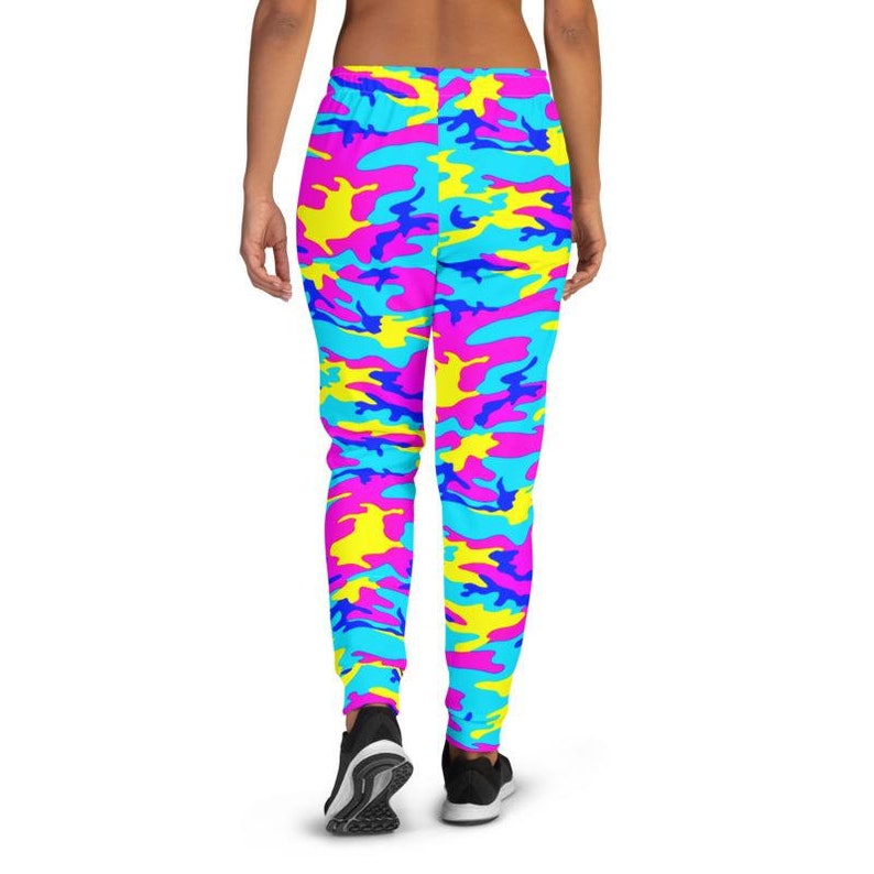 colorful camo joggers