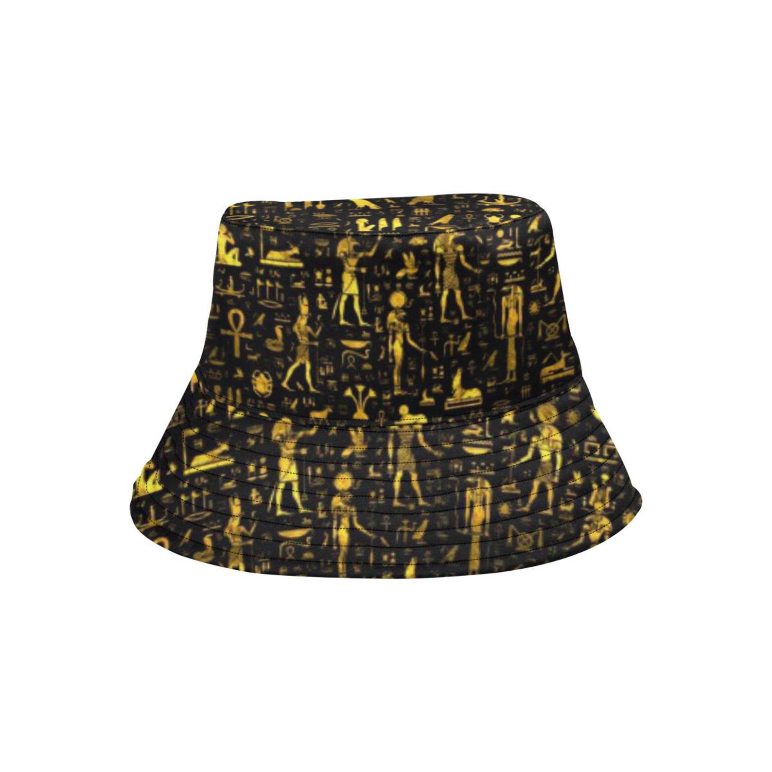 Egyptian Hieroglyph Bucket Hat Ancient Egypt Hat Summer Etsy