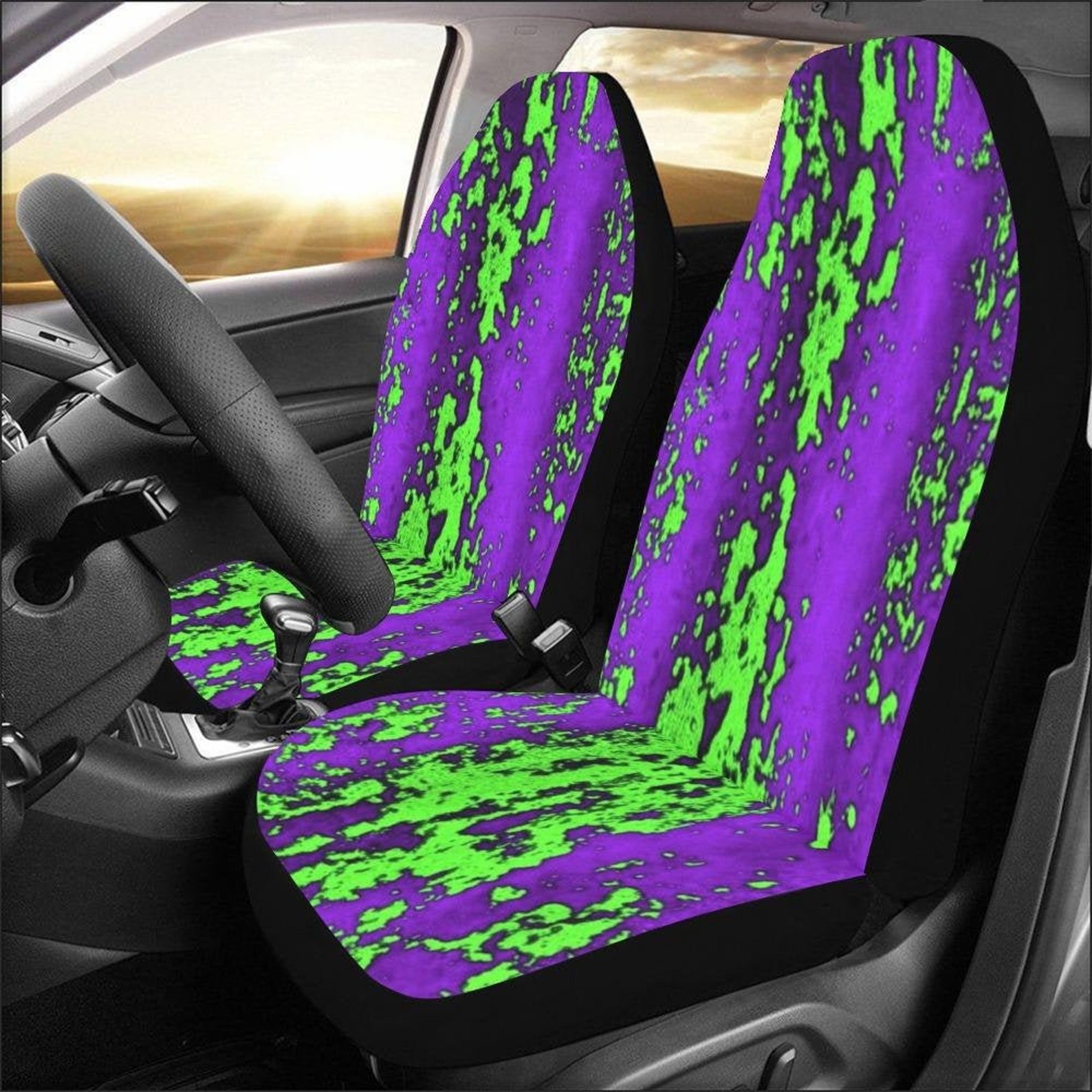 Neon Green Splash Bucket Seat Covers Set of 2 Colorful New Etsy Nederland