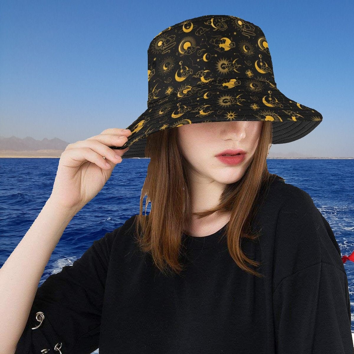 Sun and Moon Bucket Hat Celestial Hat 