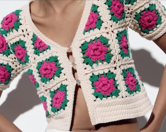 Zara Modell Crop Cardigan