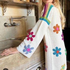 crochet flower dress