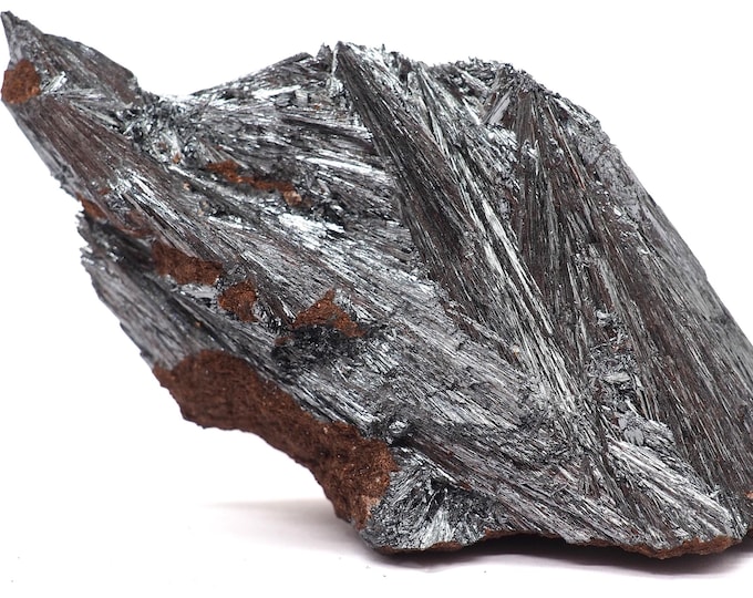 Stibine (Pyrolusite stibnite) 80mm x 40mm (55gram) Good quality. Fair trade and ethically sourced. Direct from the miner. Pure energy